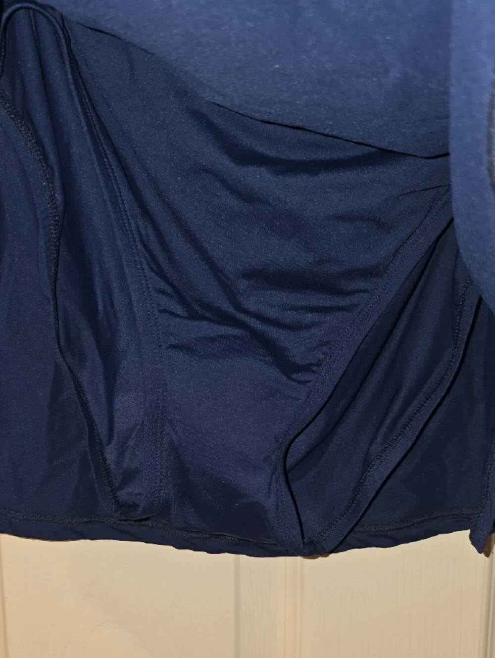 Beach House Navy Swim Skirt with Built-In Shorts